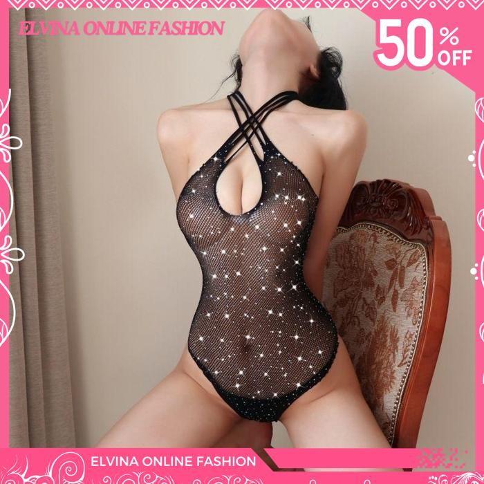 LINGERIE BODY STOCKING BODYCON BAJU TIDUR WANITA SEXY F371 ELVINA ONLINE FASHION TERJAMIN BEST