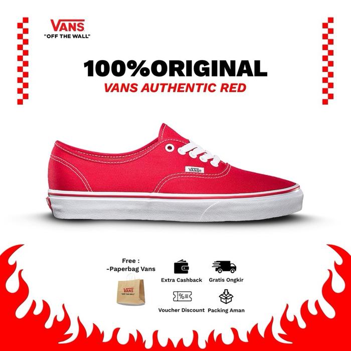 VANS AUTHENTIC RED CHILI | BNIB 100% ORIGINAL