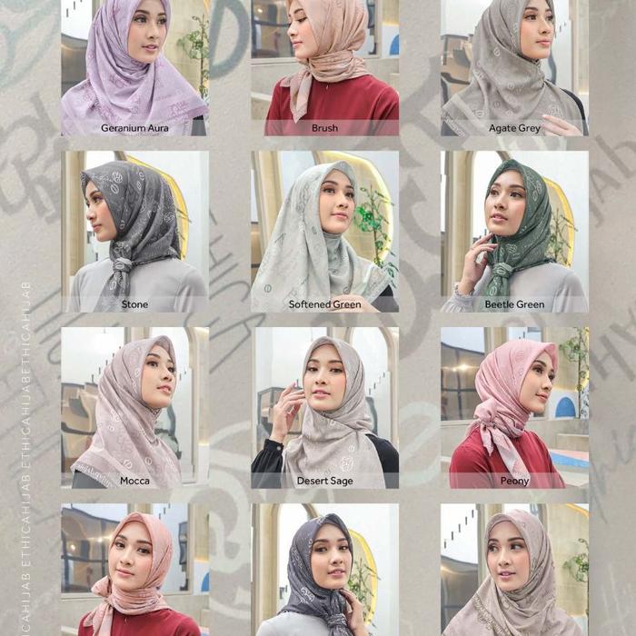 [SPECTRA] HIJAB MOTIF ETHICA VOAL MOTIF 016 BAHAN ULTRA VOAL MODEL JILBAB SEGI EMPAT NYAMAN KEKINIAN
