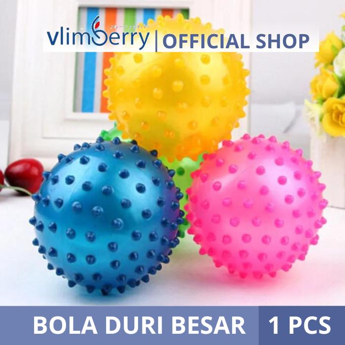 Bola Sepak Mainan Bola Karet Duri Pompa Bola Duri 20cm