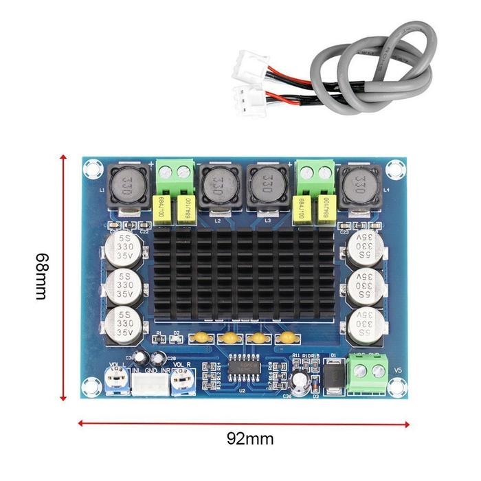 H-M543 POWER AMPLIFIER CLASS D D ITAL AUDIO TPA3116D2 2.0 SUBWOOFER SPEAKER 12-26V 2 120W M543 AMPLI