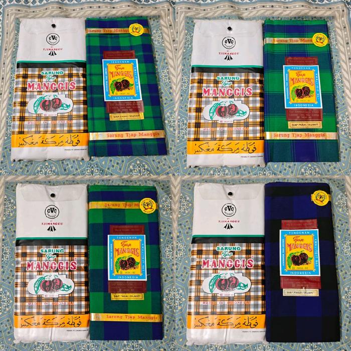 Sarung Jadul Tjap Manggis CVC Asli Original Berstempel Cap Warna Emas Sarung Jadulan Limited Edition