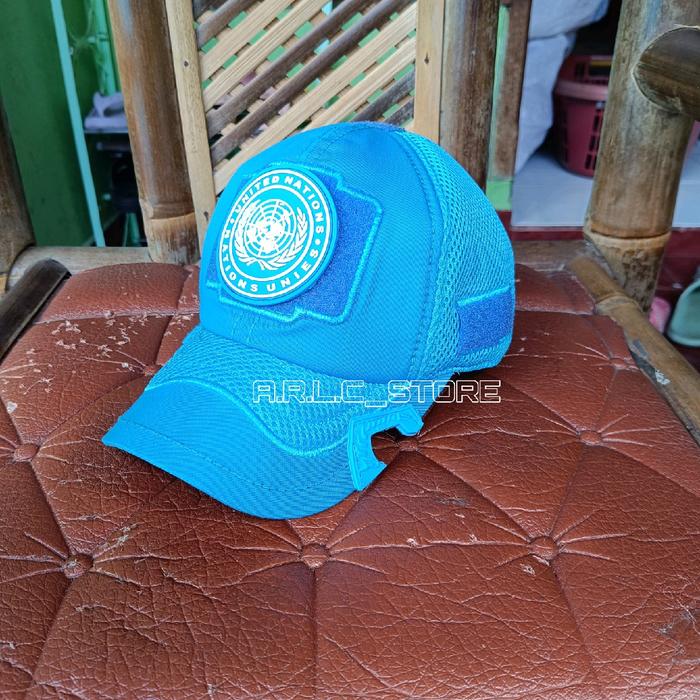 topi coak tactical biru muda logo un pbb combinasi mess drill cotton baseball caps velcro Elegan