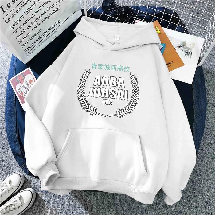 Jaket Hoodie Anak Cowok Cewek Kece Aoba Johsai Haikyuu Oikawa Toru Fashion Crewneck Casual Pakaian L