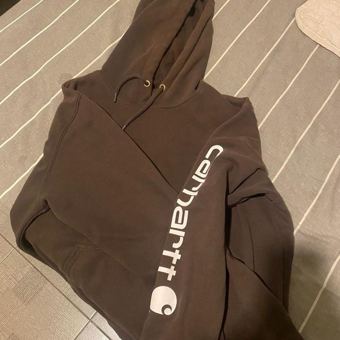 Hoddie carhartt brown spellout second original