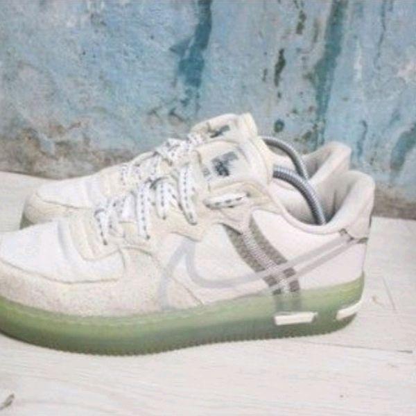 N1K3 AF1 x REACT DIMSIX WHITE SUEDE