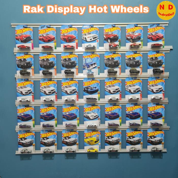 Display Horizontal Rak Hotwheels Gantungan Bahan Aluminium Pajangan Dinding