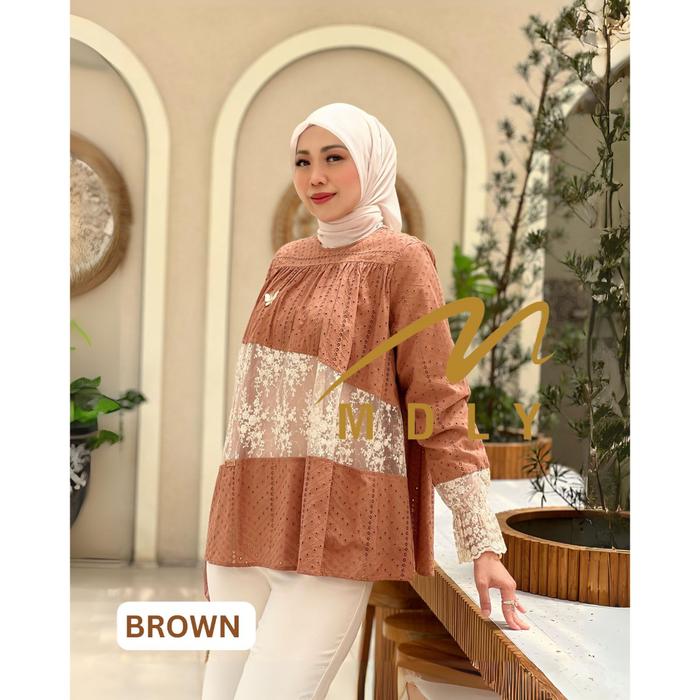 Ready- MDLY Baju kemeja blouse wanita Namia blouse by Mdly