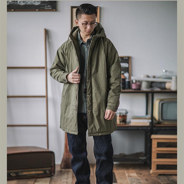 M51 Army_Coat Military Green Fishtail Windbreaker Thickened Parker Amekaji Medium Long Winter tdoor