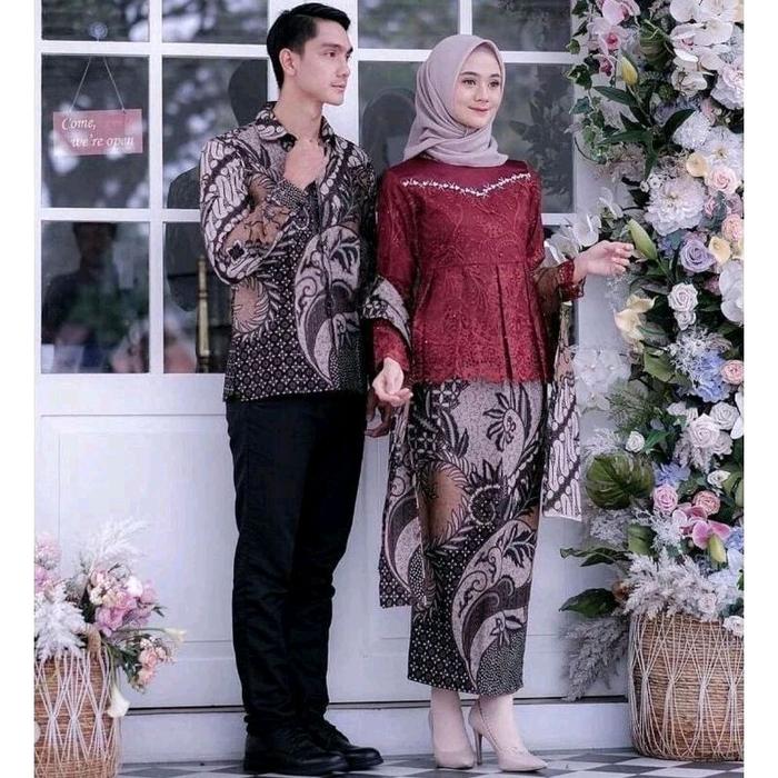SET KEBAYA ORI COUPLE KEMEJA PREMIUM / CUSTOM ANAK & SUPER JUMBO / BAJU SETELAN SERAGAM BATIK PASANG