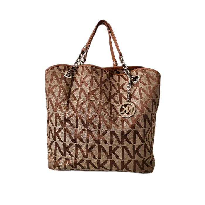 TAS TOTE MK WANITA SECOND BRANDED KANVAS / TAS TENTENG WANITA M KORS SECOND