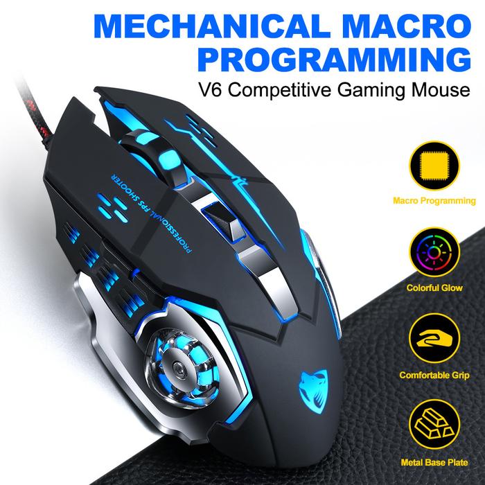 Mechanical gaming mouse wired computer gaming luminous macro