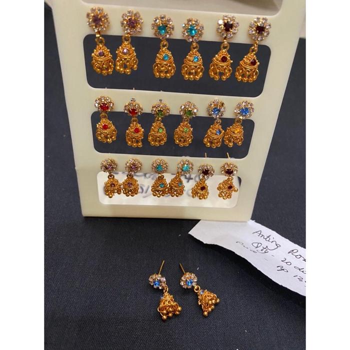 /ANTING INDIA MURAH/ANTING TUSUK /DUBAI LAPIS EMAS CANTIK ANTI KARAT/ANTING JHUMKIS INDIA
