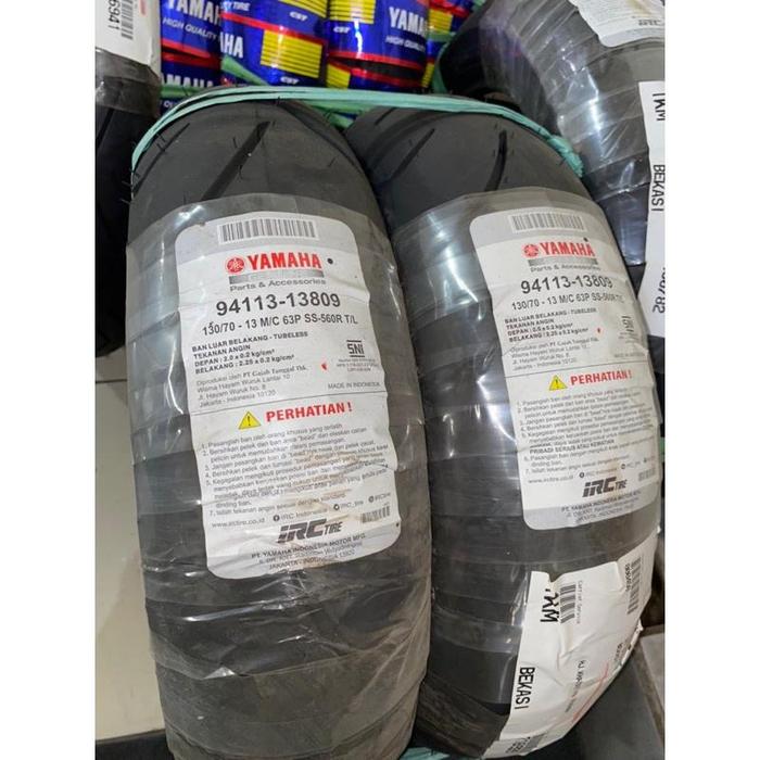 BAN BELAKANG TUBLES YAMAHA IRC NMAX UKURAN 130/70-13M/C 63P ORIGINAL YGP MODEL 94113-13809 BERKUALIT