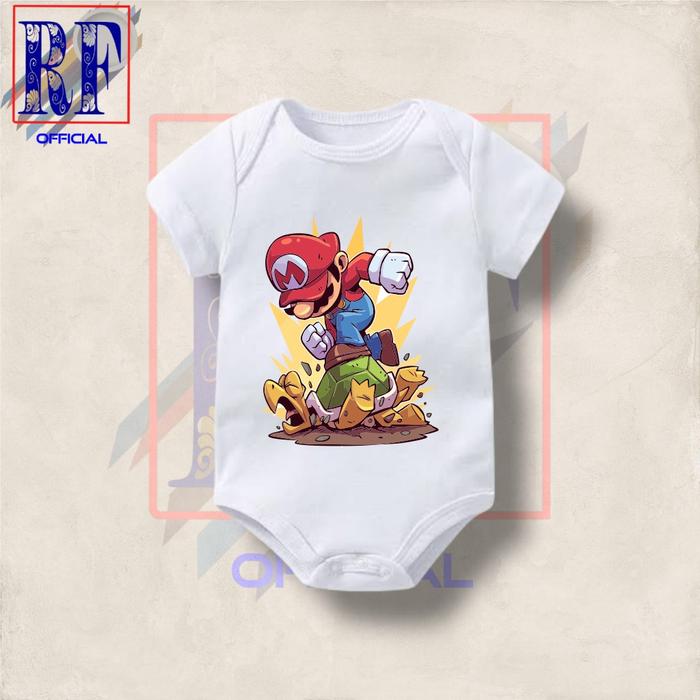 BABY JUMPER SUPER MARIO BROSS / GAME PS2 PS1 GAME BOT KAOS BAJU BAYI TSHIRT TEE BAJU KODOK ANAK KIDS