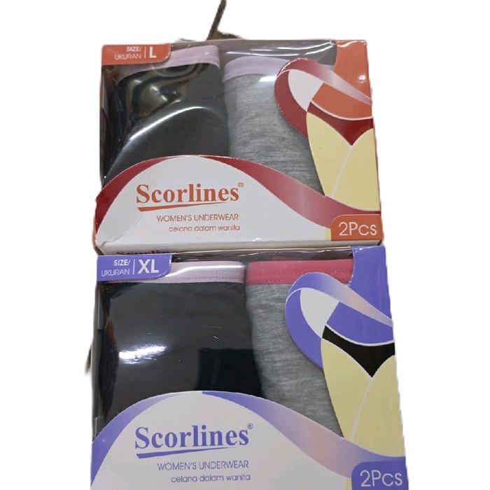 scorlines cd wanita warna XL 2S/L 2S (REQUES UKURAN)