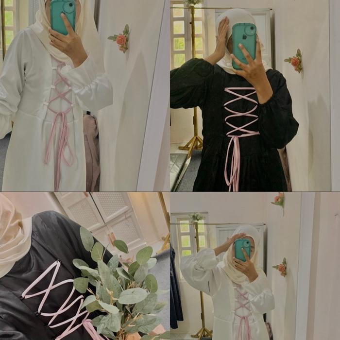 Gamis Lebaran Simple Remaja daily gamis Satin Silk Satin Simple Remaja