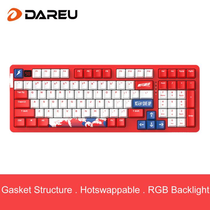 DAREU Mechanical Keyboard 98 Keys Sky Blue Switch RGB Backlight