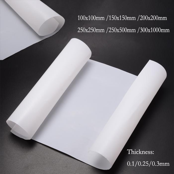 1 Buah Putih PTFE Film Kekuatan Tinggi Suhu PTFE Lembar Tebal