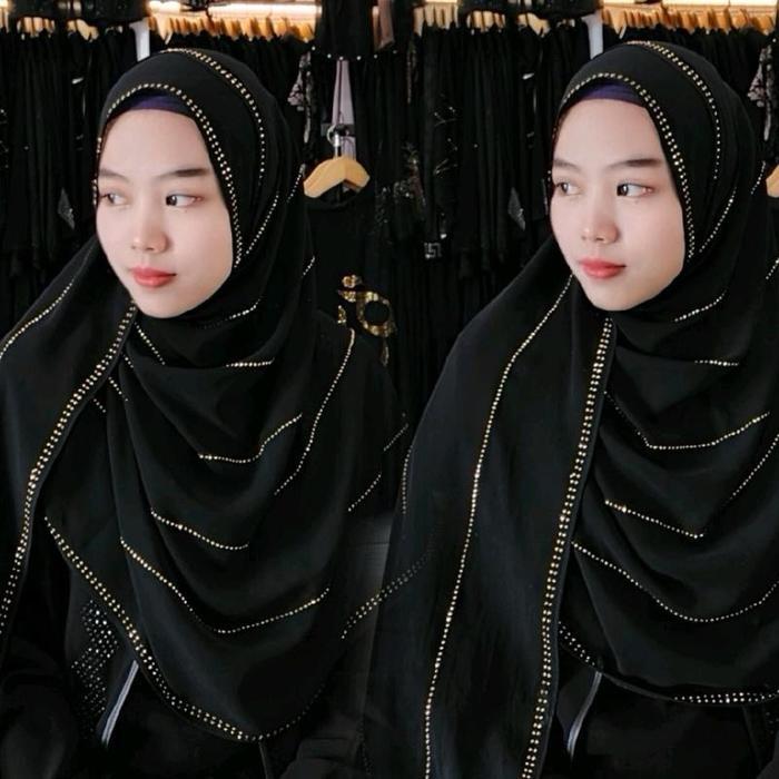 Pasmina Arabian Dubai swaro READY(bisaCOD) super mewah by AbayaNaviNavi' - Pasmina Full Mata Garis  
