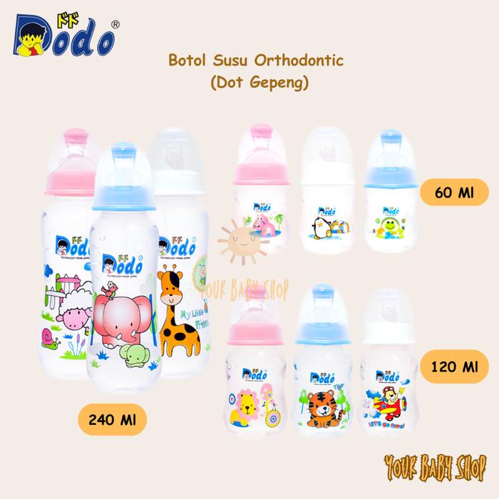 Botol Dot Susu Bayi Dodo Innova Orthodontic Nipple Gepeng Newborn Baby Bottle Ortho PP BPA Free