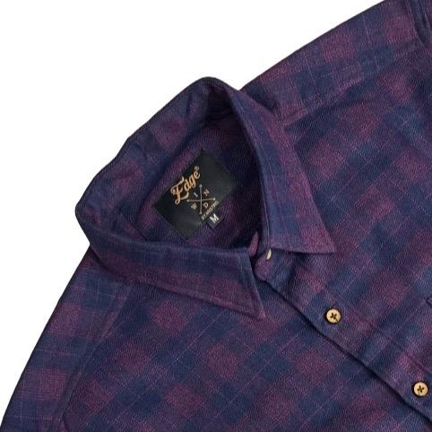 kemeja flanel Edge premium distro lengan panjang semi wol dan tebal no 07