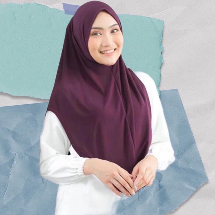 GROSIR 5PC HIJAB BERGO HAMIDAH NONPED JERSEY