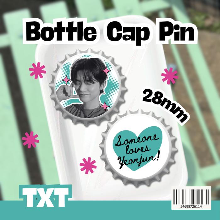 [ TXT ] BOTTLE CAP PIN / PIN TUTUP BOTOL / BROS Y2K HIASAN TAS TOMORROW X TOGETHER MOA KPOP 2