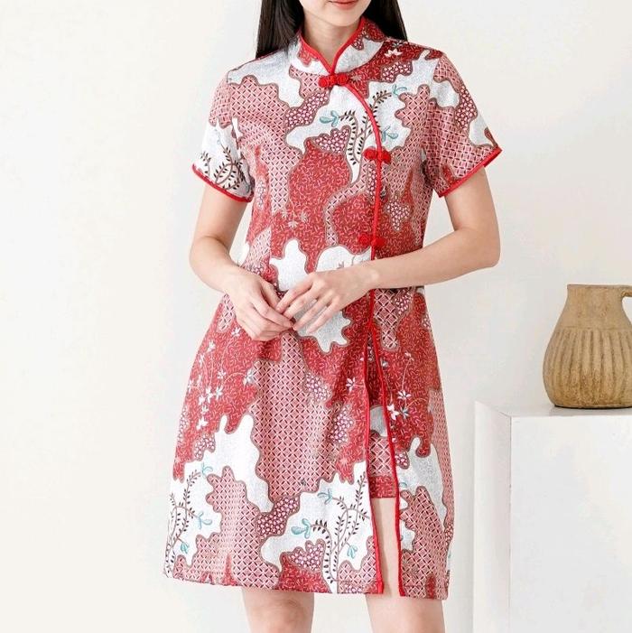 Set Chinese Style Cheongsam Vintage Women's Classic Vestidos Mandarin Improved Summer Setelan Orient