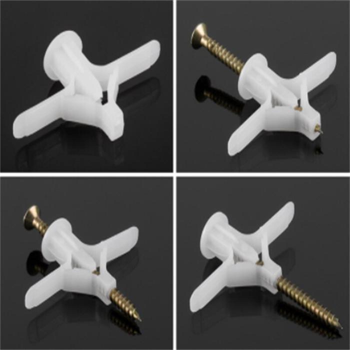 50PCS Pengencang Skrup Gypsum Pengunci Sekrup Gypsum Nylon Sekrup Gypsum Expanding Anchors Aircraft