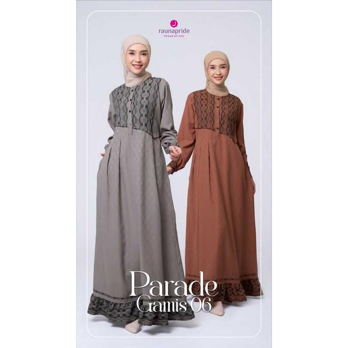 RAUNA GAMIS MODEL TERBARU 2025 PARADE GAMIS 06 (TAUPE, BATA) / GAMIS MEWAH / GAMIS REMAJA / GAMIS DE