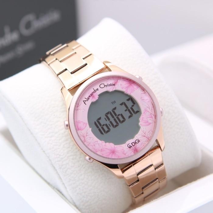 JAM TANGAN WANITA ALEXANDRE CHRISTIE AC 9363 / AC9363 RANTAI ORIGINAL - RG PINK BUNGA