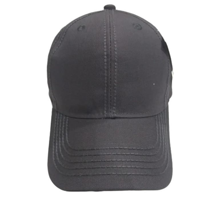 Topi Baseball Polos warna abu  Pria Dewasa Distro Ring Cakop Besi Rafel Kanpas Dewasa Cotton 100 Kha