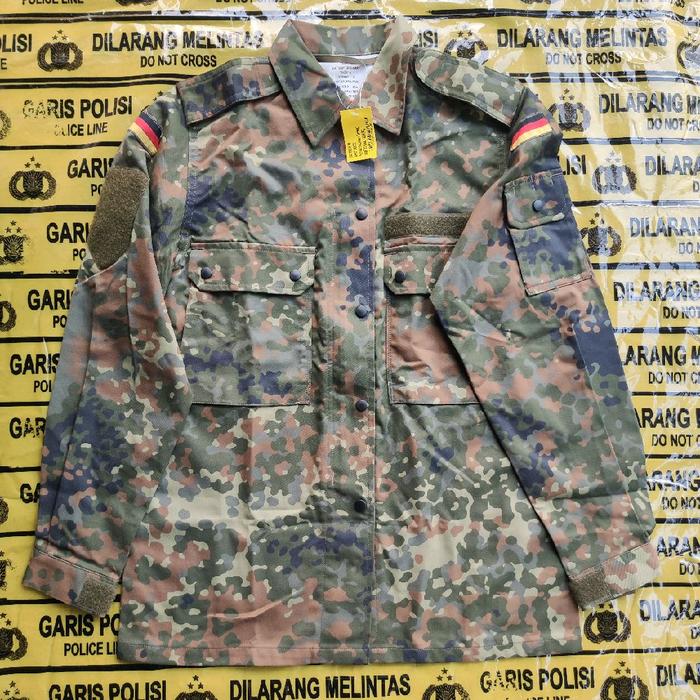 Brand New Germany Military Field Uniform (Bundeswehr) Flecktarn Camo Seragam Militer Jerman Original