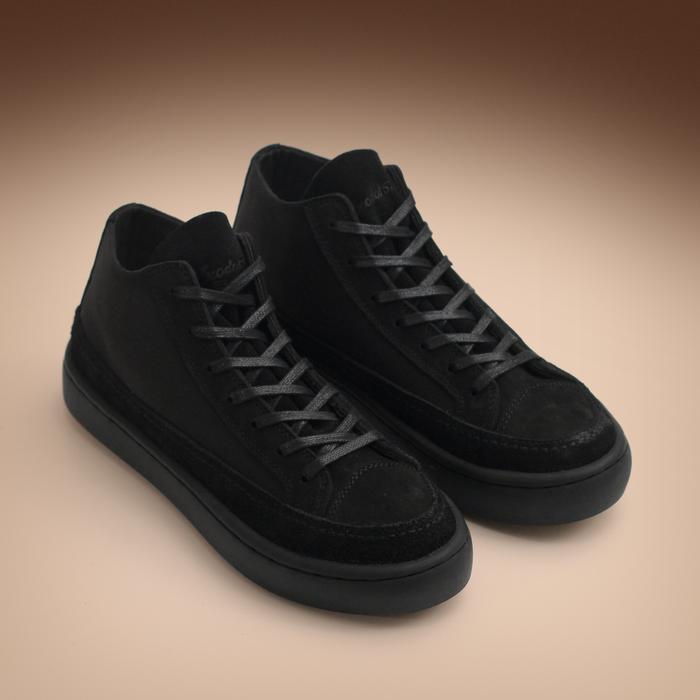 NEW Sepatu Sneakers Kulit Pria Exodos57 New Taxidi Full Black