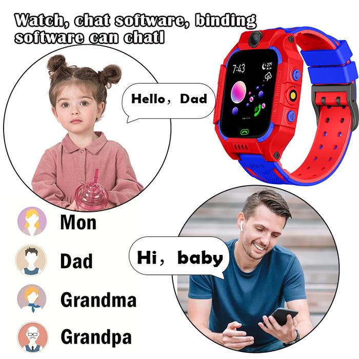 Children's Smart Watch Girl Boy-Smart Watch Children's Watch Age 4-12 Years Old, Intelligence Learni