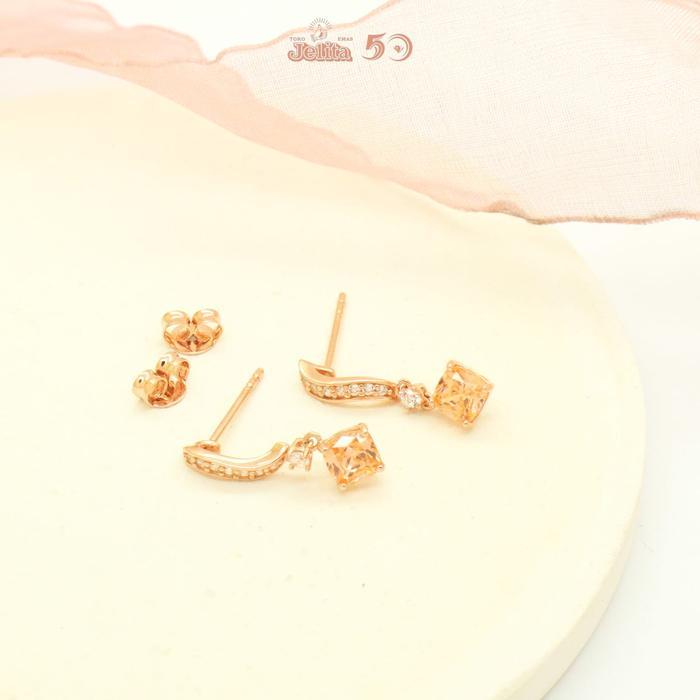 GIWANG ROSEGOLD SANDRA DEWI GOLD MORGANITE SERIES EA210383 18K 755 SDW