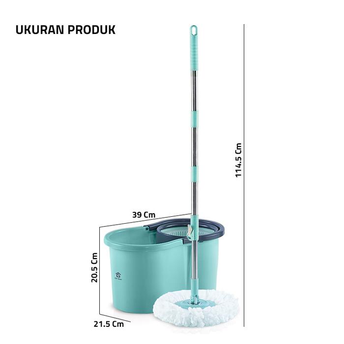 Gm Bear Pel Lantai Ultra Mop Aclima 1354 - Spin Mop Pel Lantai Putar Pel Pelan