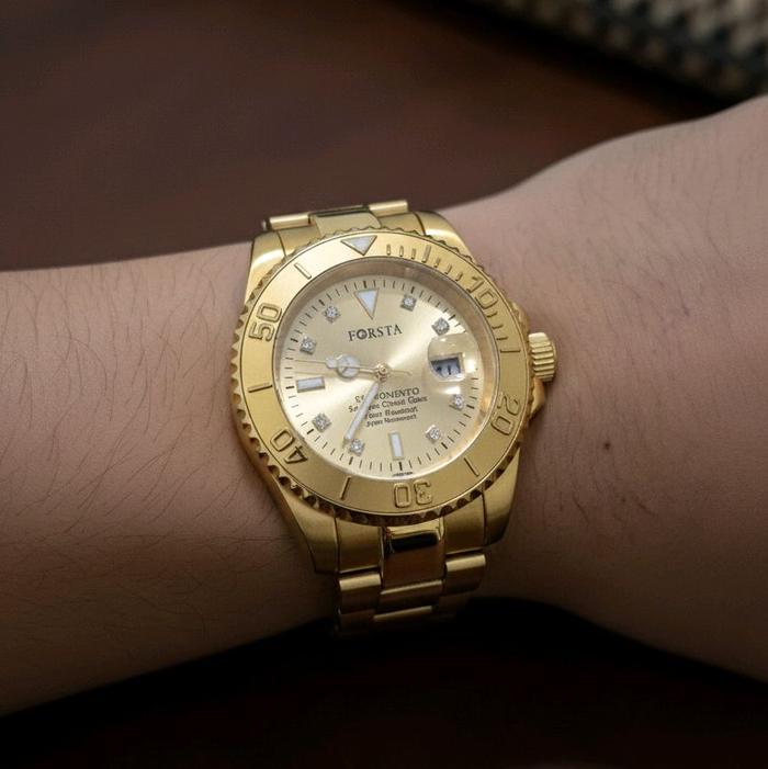 JAM TANGAN KESEHATAN FORSTA 512 ORIGINAL MOMENTO ALL GOLD PRIA