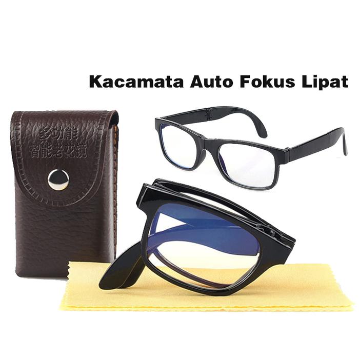 3 In 1 Kacamata Baca Auto Focus Lipat Anti Radiasi Kacamata Plus Otomatis Portable