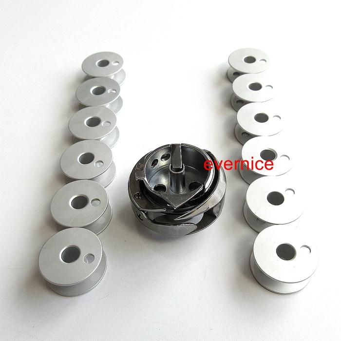 Hook & Bobbin Case & 10 Bobbin untuk Penyanyi 211G146 211G165 211G