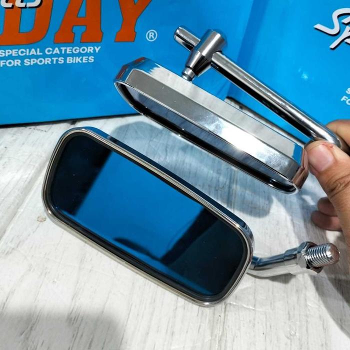 Terlaris SPION MOTOR HONDA BEAT VARIO SCOOPY CB GL TIGER MP ACRYLIC DAY KOTAK KACA BIRU DRAT 14 AKRI