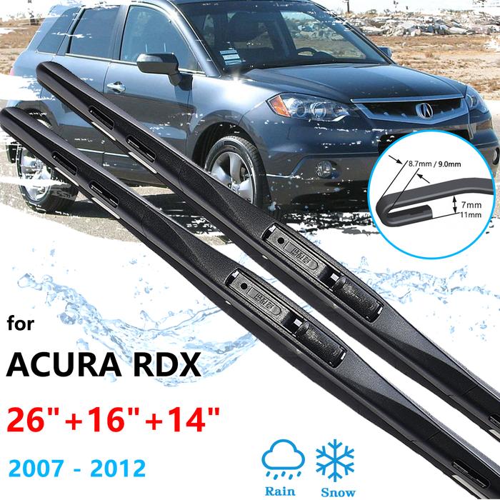 3x For Acura RDX TB1 2 2007~2012 Rain Brushes Front Rear Wiper Blades