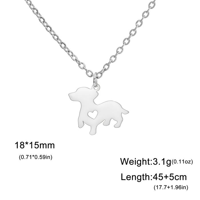 Samoyed Dog Necklace Gift for Woman Men Kid Child Puppy Pendant Gold Color Stainless Steel Chain Jew