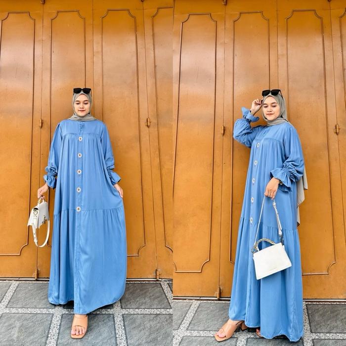 Kejora Gamis Rayon Twill All Size Ori Arraffa Syari