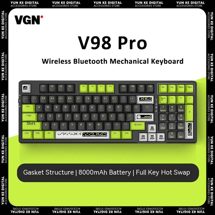 VGN V98Pro 97Keys Wireless Bluetooth 2.4G Hotswap Mechanical Keyboard