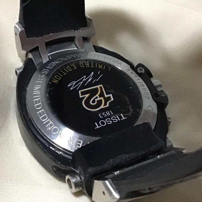 Ti550t Edisi Terbatas Sport Preloved Jam Tangan Pria dengan Desain Chronograph Tali hitam, barang ko