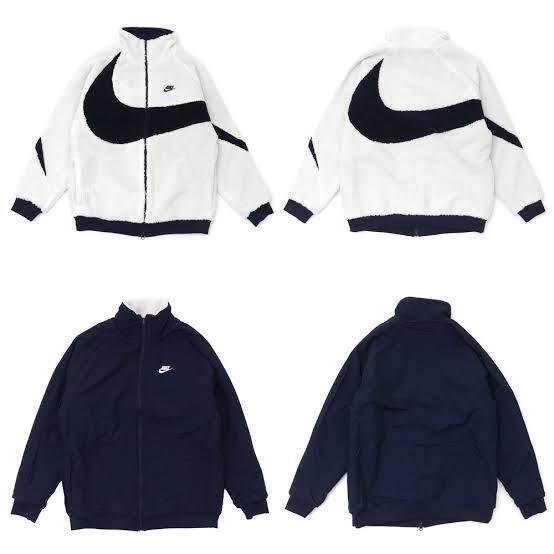 Nike big swoosh reversible sherpa jacket original