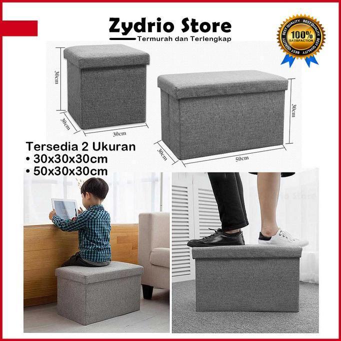 (Cooger) Sofa Kotak Penyimpanan Serbaguna / Stool Storage Box Sofa Jumbo Besar