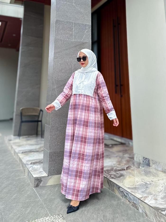 Chatifa authentic gamis ivana |  Muslim Dress  Syari  Katun  Lebaran  Dewasa  Mewah gamis triset | g
